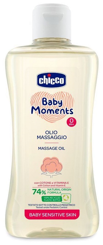 CHICCO BABY MOMENTS OLIO MASSAGGIO SENSITIVE 200 ML - Farmacia Dott. Pasquale Russo