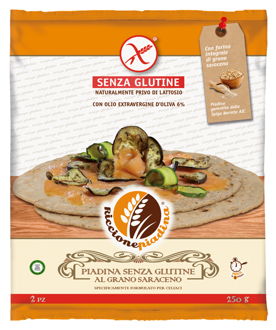 RICCIONE PIADINA SENZA GLUTINE AL GRANO SARACENO 2 X 125 G FUORI FRIGO - Farmacia Dott. Pasquale Russo