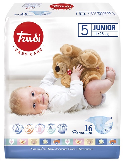 TRUDI BABY CARE PANNOLINO BAMBINI JUNIOR 11/25 KG 16 PEZZI - Farmacia Dott. Pasquale Russo