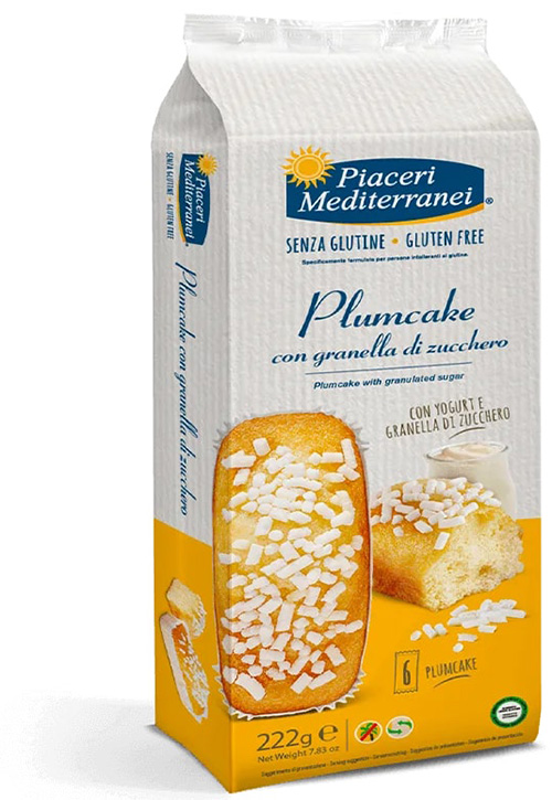 PIACERI MEDITERRANEI PLUMCAKE GRANELLA ZUCCHERO 6 PEZZI 37 G - Farmacia Dott. Pasquale Russo
