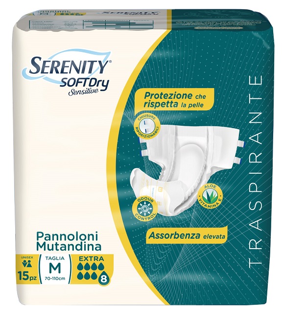 PANNOLONE MUTANDINA SERENITY SD SENSITIVE EXTRA M 15 PEZZI - Farmacia Dott. Pasquale Russo