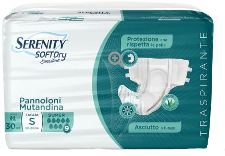 PANNOLONE MUTANDINA SERENITY SD SENSITIVE SUPER M 15 PEZZI - Farmacia Dott. Pasquale Russo