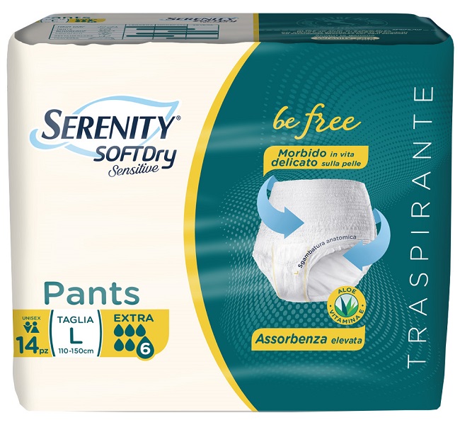SERENITY PANTS SD SENSITIVE BE FREE EXTRA L 14 PEZZI - Farmacia Dott. Pasquale Russo