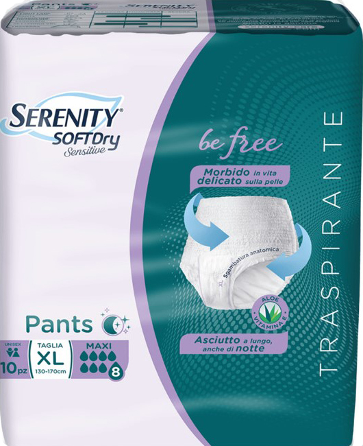 SERENITY PANTS SD SENSITIVE BE FREE MAXI XL 10 PEZZI - Farmacia Dott. Pasquale Russo