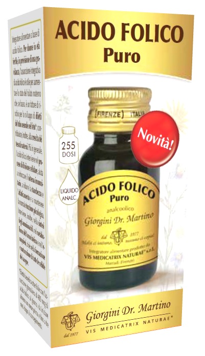 ACIDO FOLICO PURO LIQUIDO ANALCOLICO 30 ML - Farmacia Dott. Pasquale Russo