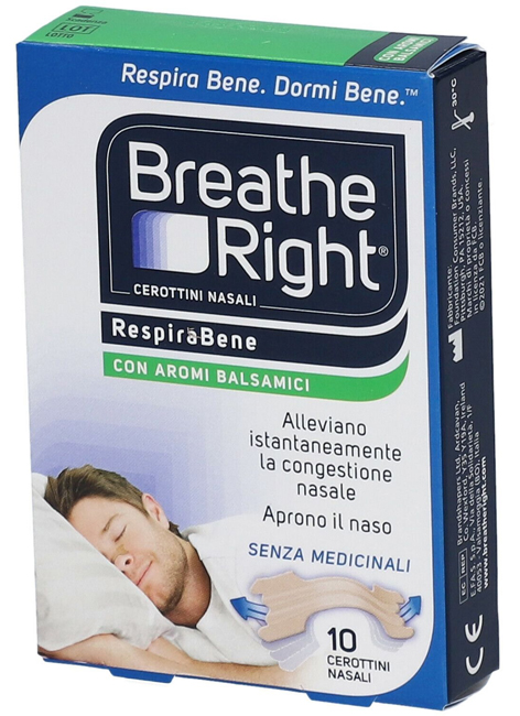 CEROTTI NASALI BREATHE RIGHT BALSAMICI 10 PEZZI - Farmacia Dott. Pasquale Russo