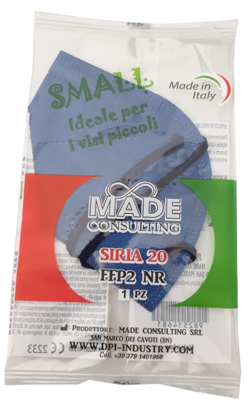 SIRIA 20 SEMIMASCHERINA FILTRANTE FFP2 BLU SMALL - Farmacia Dott. Pasquale Russo