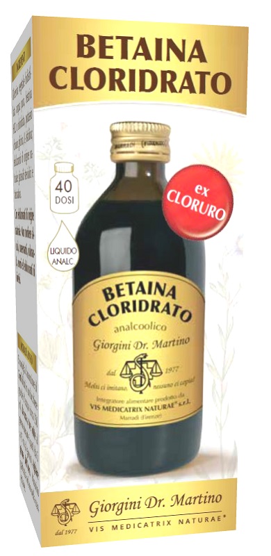 BETAINA CLORIDRATO LIQUIDO ANALCOLICO 200 ML - Farmacia Dott. Pasquale Russo