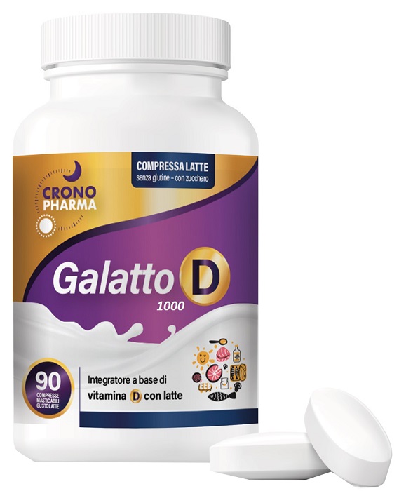 GALATTO D 1000 90 COMPRESSE MASTICABILI GUSTO LATTE - Farmacia Dott. Pasquale Russo
