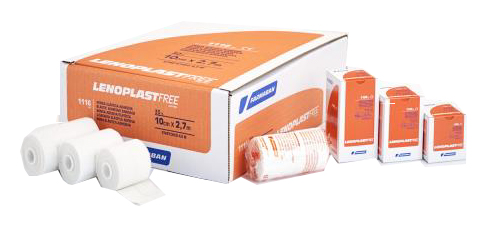 FARMABAN LENOPLAST FREE 10CMX2,7M 4,5 M IN TENSIONE BENDA ADESIVA ELASTICA LATEX FREE SCATOLA SINGOLA - Farmacia Dott. Pasquale Russo