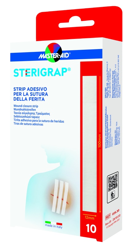 MASTER-AID STERIGRAP STRIP ADESIVO SUTURA FERITE 100X12 MM 6 PEZZI - Farmacia Dott. Pasquale Russo
