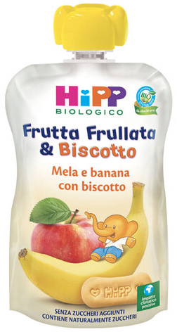 HIPP BIO FRUTTA FRULLATA&BISCOTTO MELA BANANA BISCOTTO 90 G - Farmacia Dott. Pasquale Russo
