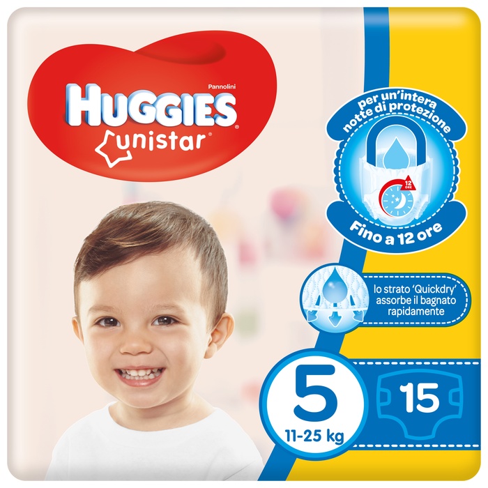 HUGGIES UNISTAR BASE 5 15 PEZZI - Farmacia Dott. Pasquale Russo