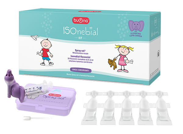 ISONEBIAL KIT PULIZIA CAVITA' NASALI 20 FLACONCINI MONODOSE 5 ML + SIRINGA LUER LOCK SOFT-JECK + AGO CANNULA + NEBULIZZATORE SPRAY - Farmacia Dott. Pasquale Russo