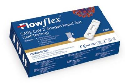 TEST ANTIGENICO RAPIDO COVID-19 FLOWFLEX AUTODIAGNOSTICO DETERMINAZIONE QUALITATIVA ANTIGENI SARS-COV-2 IN TAMPONI NASALI MEDIANTE IMMUNOCROMATOGRAFIA PROVETTA CON ALLUMINIO - Farmacia Dott. Pasquale Russo