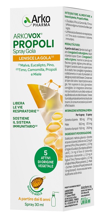 ARKOVOX PROPOLI SPRAY 30 ML - Farmacia Dott. Pasquale Russo