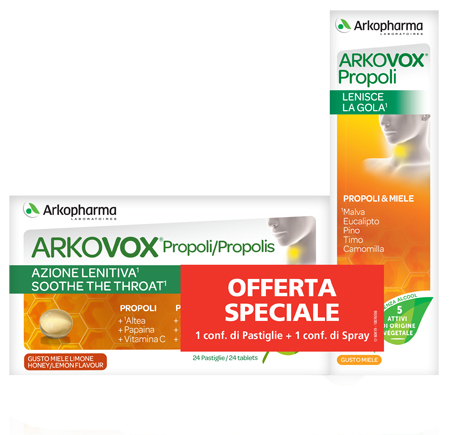 ARKOVOX PROPOLI PACK 24 COMPRESSE + SPRAY 30 ML - Farmacia Dott. Pasquale Russo