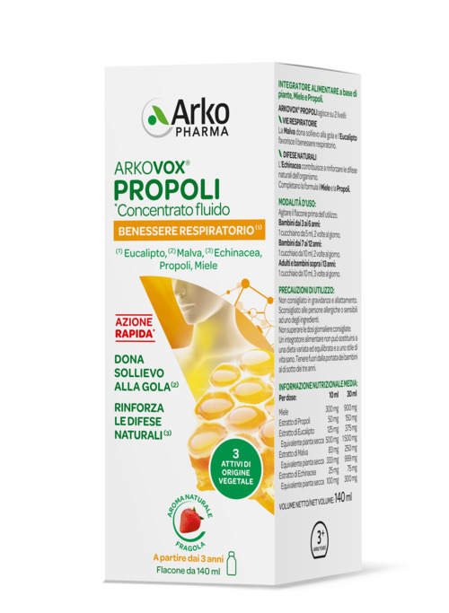 ARKOVOX PROPOLI CONCENTRATO FLUIDO 140 ML - Farmacia Dott. Pasquale Russo