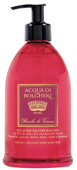 ACQUA DI BOLGHERI SAPONE DELICATO BIO BACCHE DI VINUM 500 ML - Farmacia Dott. Pasquale Russo