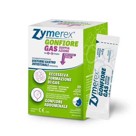 ZYMEREX GONFIORE GAS DOPPIA AZIONE CON S+E COMPLEX 20 BUSTINE MONODOSE DA 2 G - Farmacia Dott. Pasquale Russo