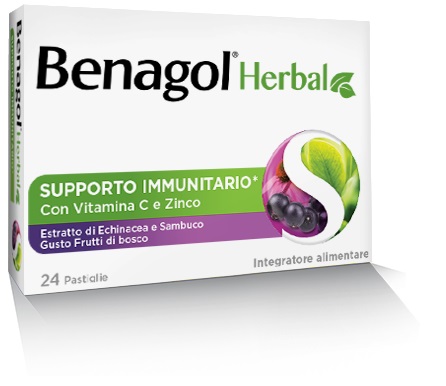 BENAGOL HERBAL FRUTTI DI BOSCO 24 PASTIGLIE - Farmacia Dott. Pasquale Russo