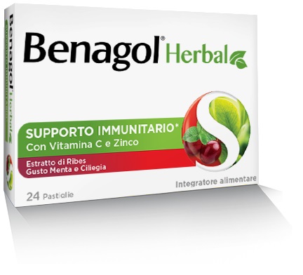 BENAGOL HERBAL MENTA E CILIEGIA 24 PASTIGLIE - Farmacia Dott. Pasquale Russo