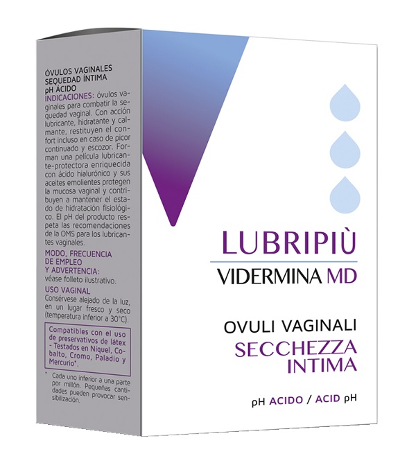 VIDERMINA LUBRIPIU' OVULI VAGINALI 2 BLISTER DA 5 OVULI - Farmacia Dott. Pasquale Russo
