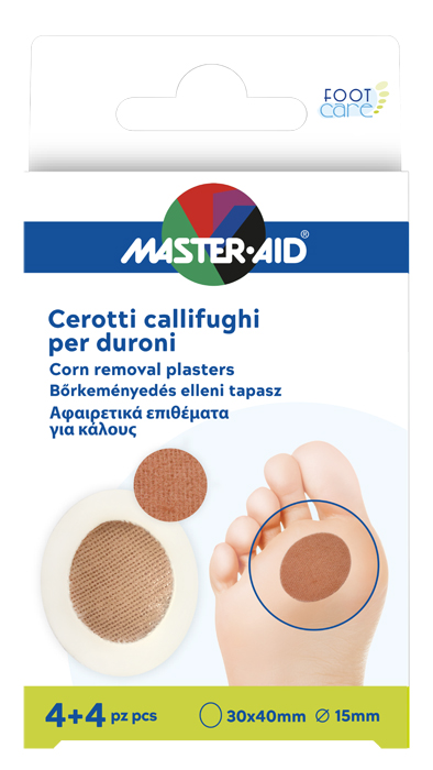 CEROTTO CALLIFUGO MASTER-AID FOOTCARE PER DURONI 4+4 PEZZI B1 - Farmacia Dott. Pasquale Russo