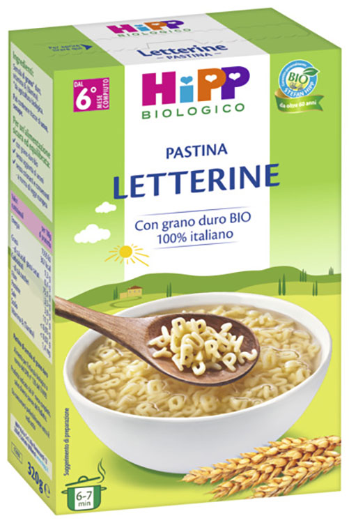 HIPP BIO PASTINA LETTERINE 320 G - Farmacia Dott. Pasquale Russo