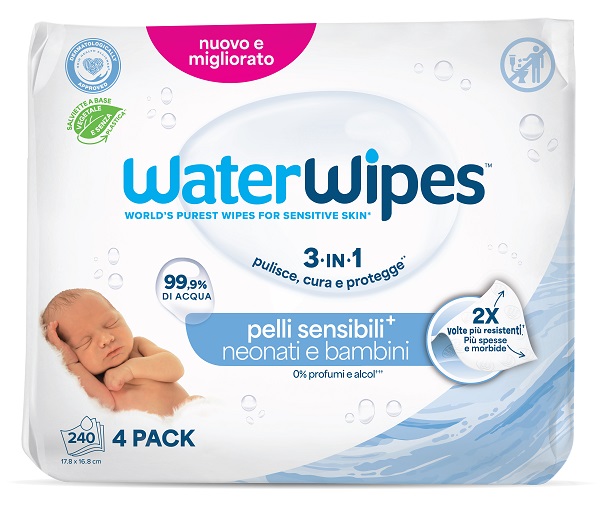 WATERWIPES BIO 4 X 60 PEZZI - Farmacia Dott. Pasquale Russo