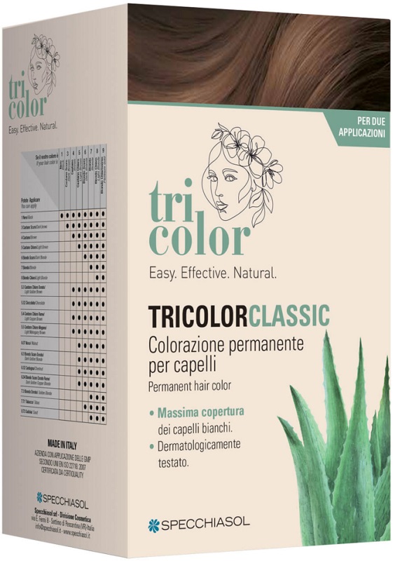 TRICOLOR CLASSIC 7 BIONDO 2 TUBI 50 ML + 2 SHAKER 50 ML + 4 BUSTINE 8 ML - Farmacia Dott. Pasquale Russo