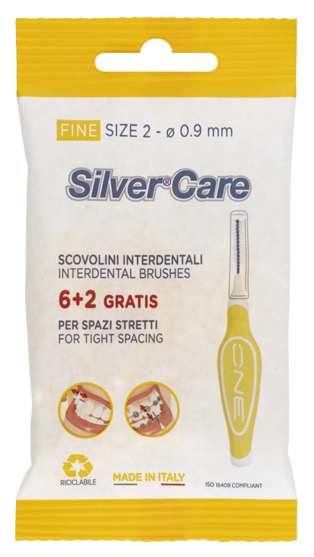 SILVERCARE SCOVOLINO INTERDENTALE ONE 8 FINE SIZE 2 - Farmacia Dott. Pasquale Russo