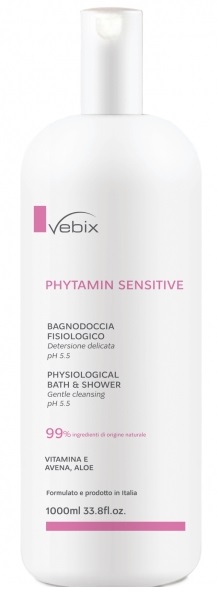 VEBIX PHYTAMIN PELLI SENSIBILI BAGNODOCCIA FISIOLOGICO 1000 ML - Farmacia Dott. Pasquale Russo