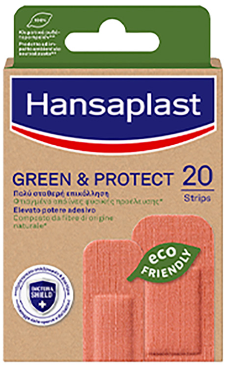 CEROTTO HANSAPLAST IN STRISCIA GREEN&PROTECT M 1X6 CM 10 PEZZI - Farmacia Dott. Pasquale Russo