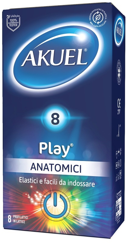 PROFILATTICO AKUEL PLAY ANATOMICO 8 PEZZI - Farmacia Dott. Pasquale Russo