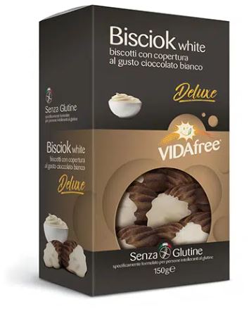BISCIOK WHITE AL CIOCCOLATO BIANCO VIDAFREE BISCOTTI SENZA GLUTINE 150 G - Farmacia Dott. Pasquale Russo