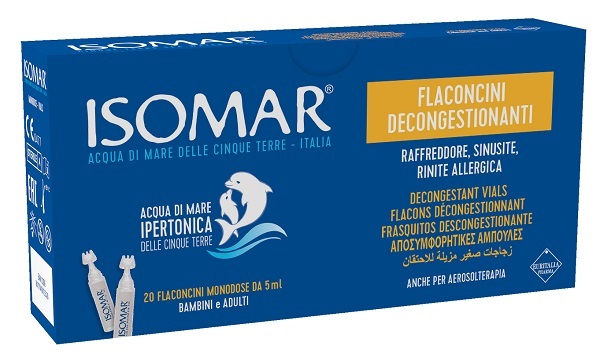 ISOMAR FLACONCINI DECONGESTIONANTI SOLUZIONE IPERTONICA 20 FLACONCINI 5 ML - Farmacia Dott. Pasquale Russo