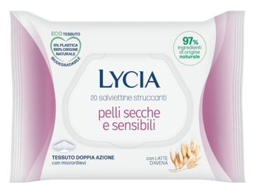 LYCIA SALVIETTINE STRUCCANTI PELLI SECCHE E SENSIBILI 20 PEZZI - Farmacia Dott. Pasquale Russo