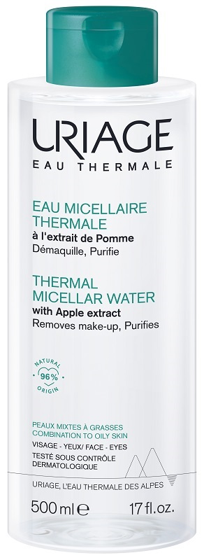 URIAGE EAU MICELLAIRE THERMALE PELLI MISTE GRASSE FLACONE 500 ML - Farmacia Dott. Pasquale Russo
