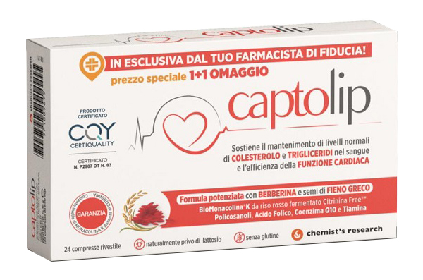 CAPTOLIP NEW FORMULA 24 COMPRESSE RIVESTITE - Farmacia Dott. Pasquale Russo