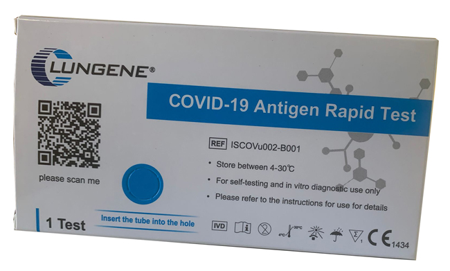 TEST ANTIGENICO RAPIDO COVID-19 CLUNGENE AUTODIAGNOSTICO DETERMINAZIONE QUALITATIVA ANTGENI SARS-COV-2 IN TAMPONI NASALI MEDIANTE IMMUNOCROMATOGRAFIA - Farmacia Dott. Pasquale Russo