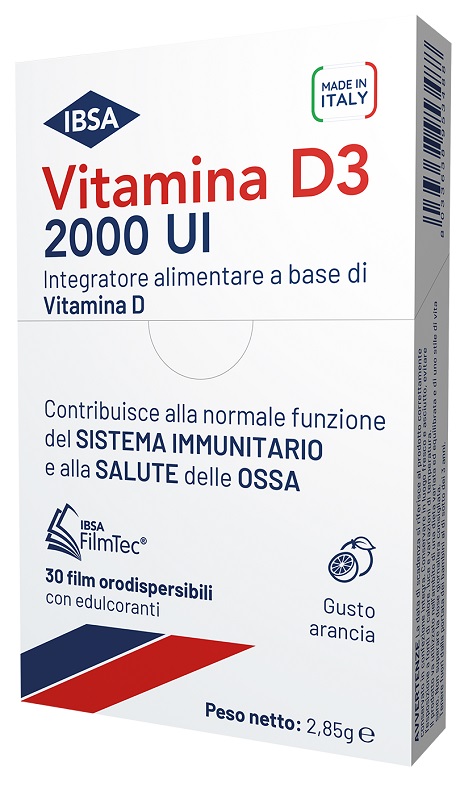 VITAMINA D3 IBSA 2000 UI 30 FILM ORODISPERSIBILI - Farmacia Dott. Pasquale Russo