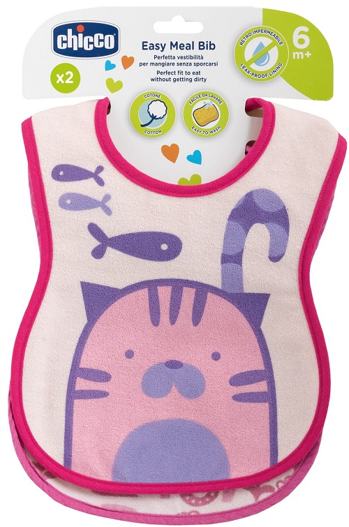 CHICCO BAVAGLINE 6M+ ROSA 2 PEZZI - Farmacia Dott. Pasquale Russo