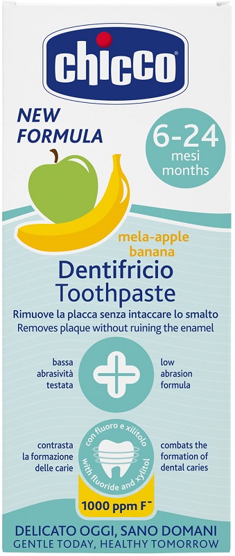 CHICCO DENTIFRICIO 6 MESI+ MELABANANA CON FLUORO 50 ML - Farmacia Dott. Pasquale Russo
